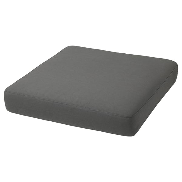 FRÖSÖN/DUVHOLMEN - Outdoor seat cushion, dark gray,62x62 cm