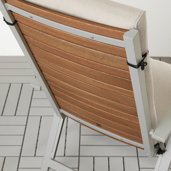 FRÖSÖN/DUVHOLMEN Outdoor seat/back cushion - beige 116x45 cm , 116x45 cm