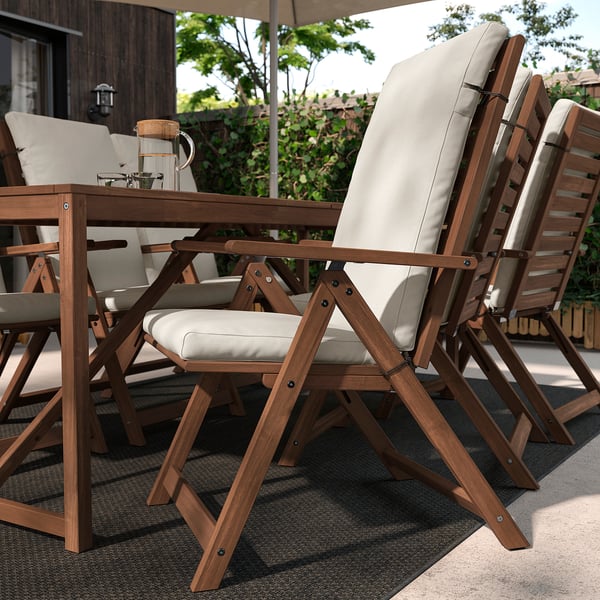 FRÖSÖN/DUVHOLMEN Outdoor seat/back cushion - beige 116x45 cm , 116x45 cm