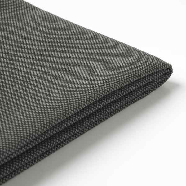 FRÖSÖN cover for back cushion, outdoor dark grey, 62x44 cm