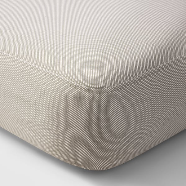 FRÖSÖN cover for seat cushion, beige outdoor, 124x62 cm