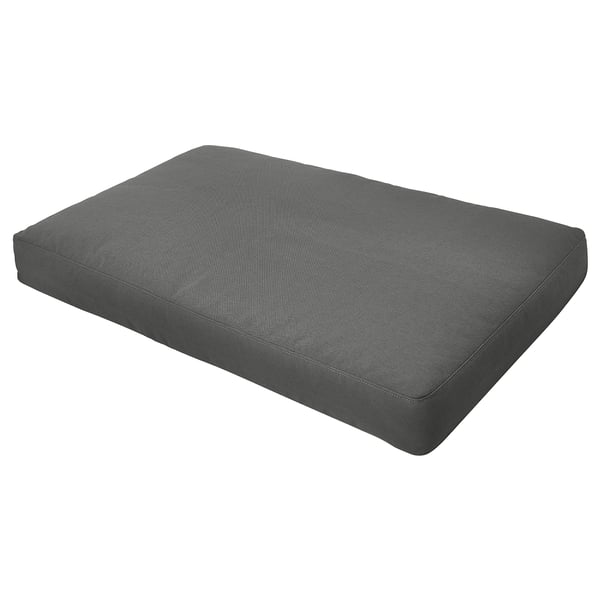 FRÖSÖN cover for seat cushion, dark grey outdoor, 124x62 cm
