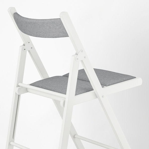 Ikea FRÖSVI - Folding chair, white/Knisa light grey ,