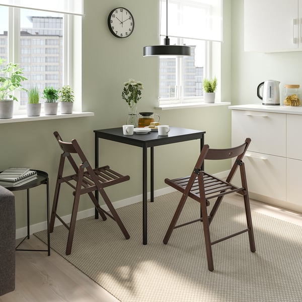 FRÖSVI folding chair, brown, 44x77x51 cm