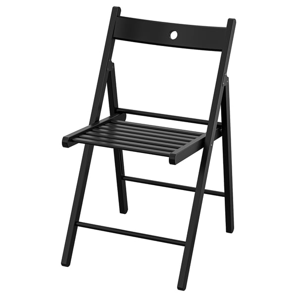 FRÖSVI folding chair, black, 38x77x51 cm