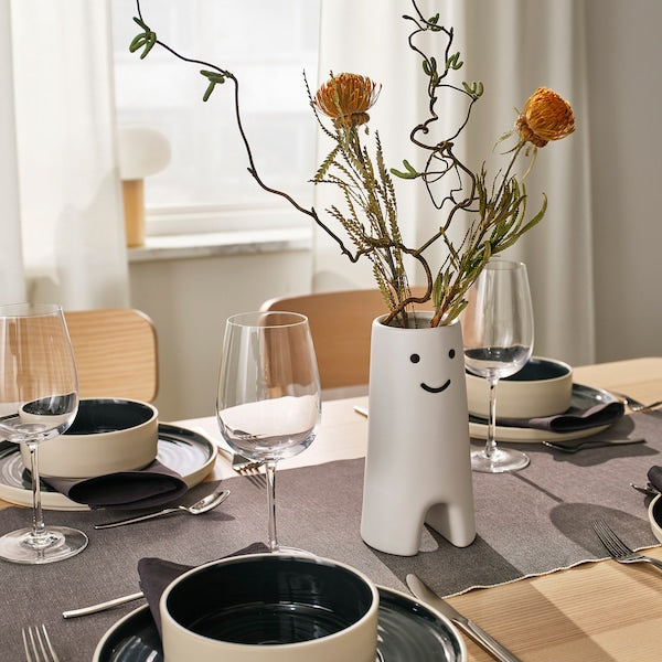 FRÖVÄXT vase, white, 20 cm