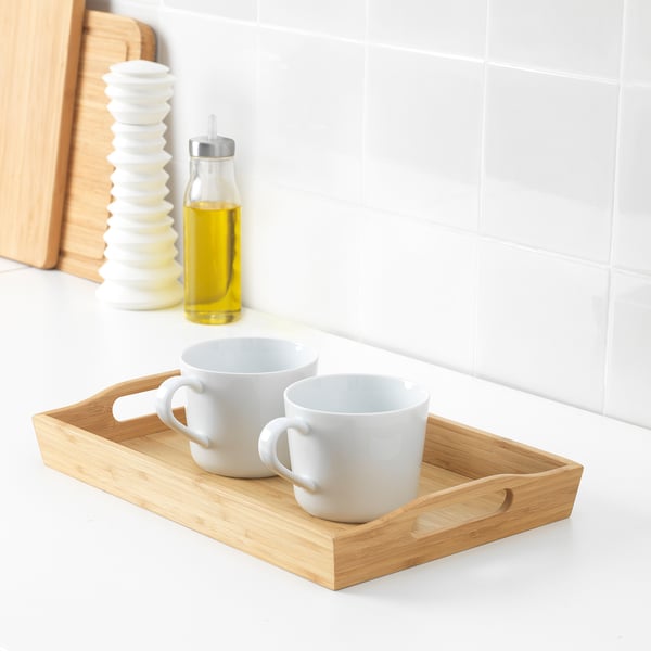 FRUKTSKAL tray, bamboo, 35x23 cm