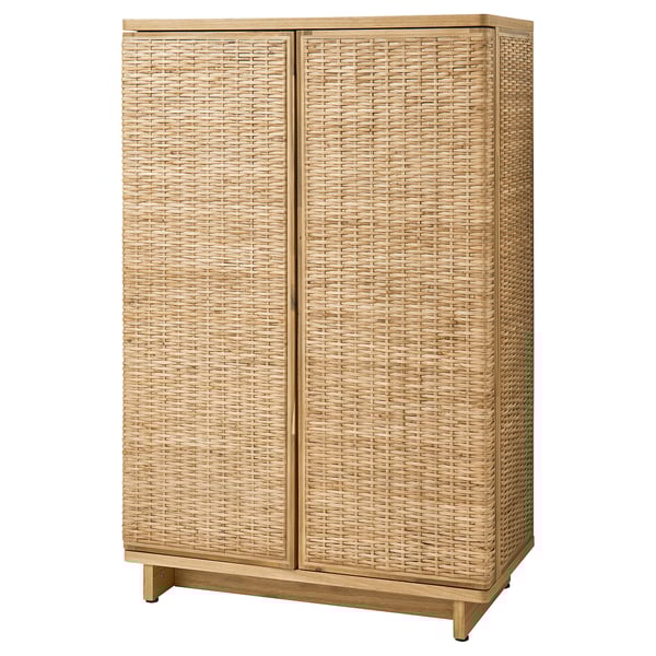 FRYKSÅS cabinet, rattan, 81x124 cm