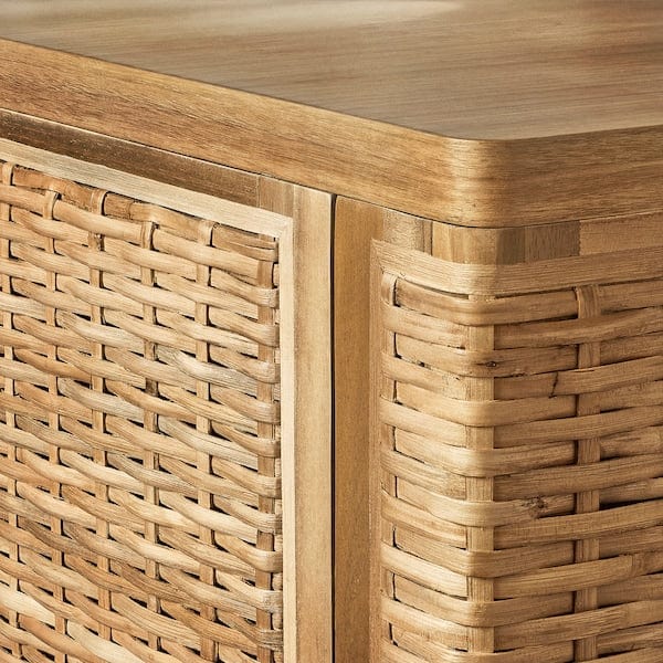 Ikea FRYKSÅS - Cabinet, rattan, 81x124 cm