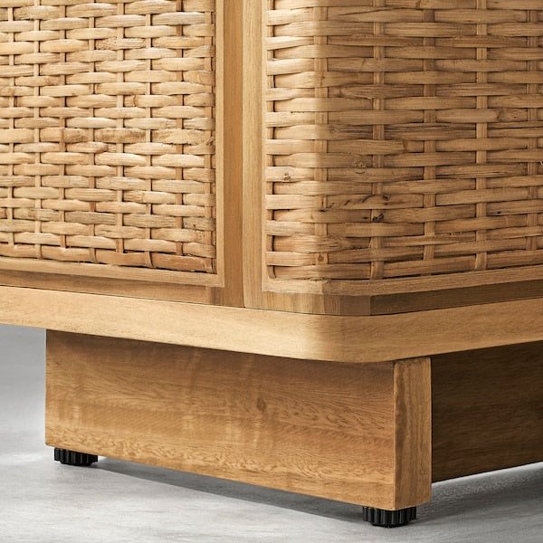 FRYKSÅS - Cabinet, rattan, 81x124 cm