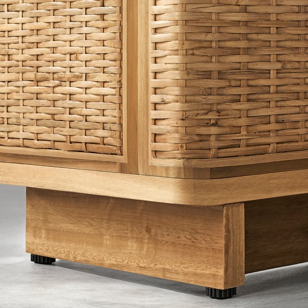 FRYKSÅS cabinet, rattan, 81x124 cm