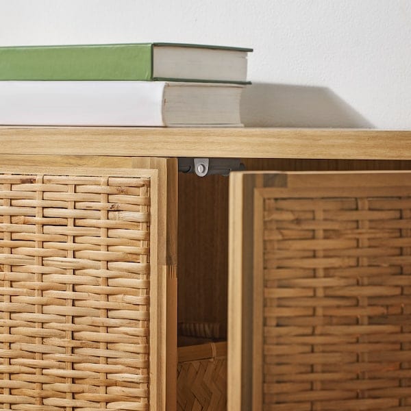 Ikea FRYKSÅS - Cabinet, rattan, 81x124 cm