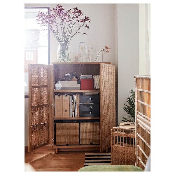 Ikea FRYKSÅS - Cabinet, rattan, 81x124 cm