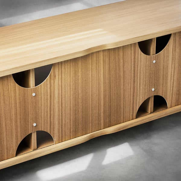 FRYKSÅS - FRYKSÅS TV bench, rattan, 157x41x49 cm