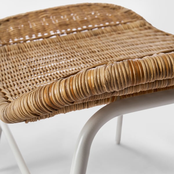 FRYKSÅS footstool, rattan, 69x47 cm