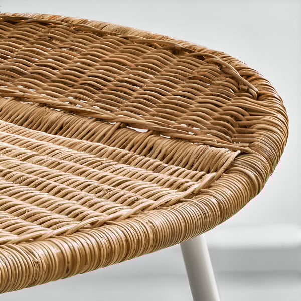 FRYKSÅS footstool, rattan, 69x47 cm