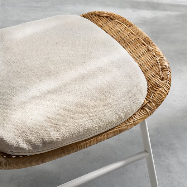 FRYKSÅS footstool, rattan, 69x47 cm