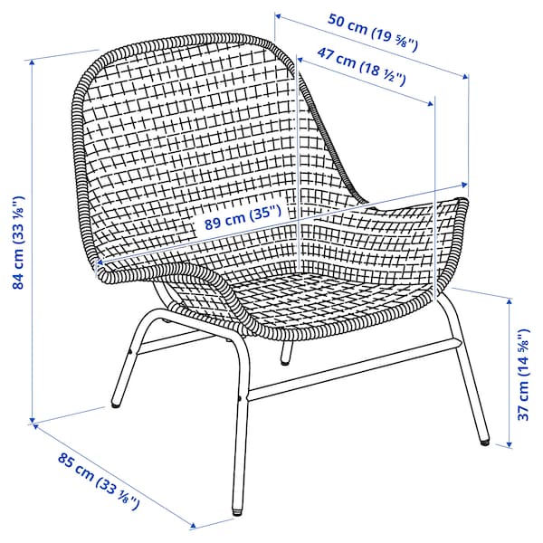 FRYKSÅS - Armchair with cushion, rattan/natural rattan