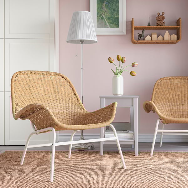 FRYKSÅS armchair, rattan, 50x84x85 cm