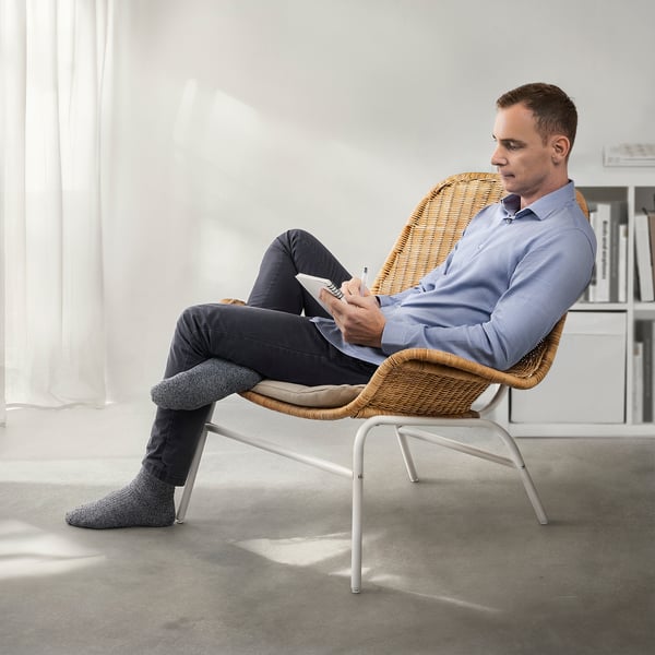 FRYKSÅS armchair, rattan, 89x84x85 cm