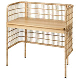 FRYKSÅS desk, rattan, 110x54 cm