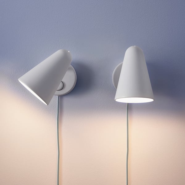 FUBBLA LED wall lamp, white, 10x15x20 cm