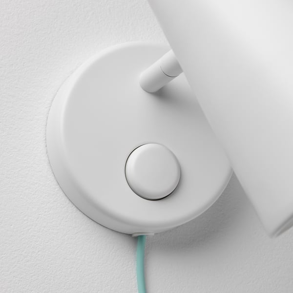FUBBLA LED wall lamp, white, 10x15x20 cm