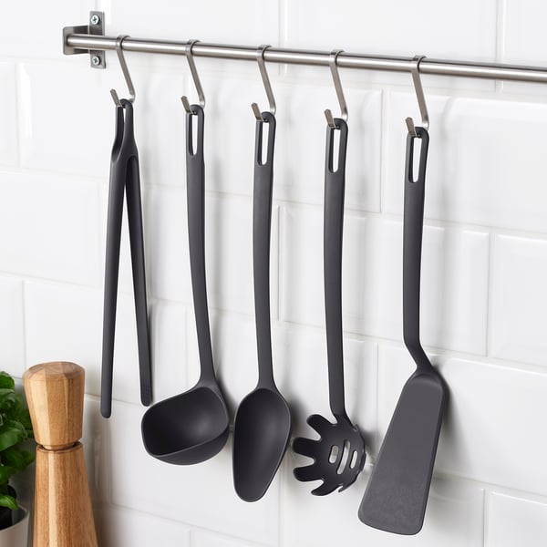 FULLÄNDAD spoon, grey, 33 cm