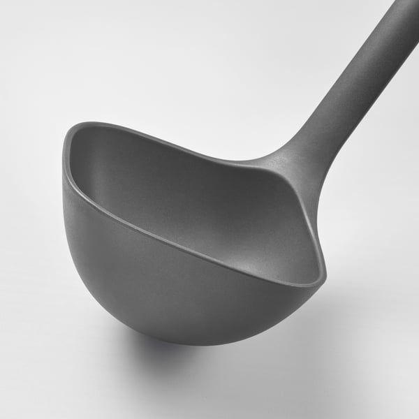FULLÄNDAD - FULLÄNDAD Soup ladle, grey, 31 cm