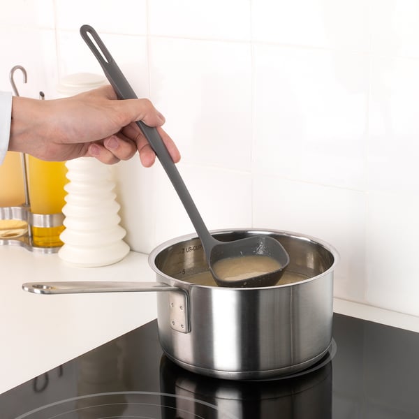 FULLÄNDAD - FULLÄNDAD Soup ladle, grey, 31 cm