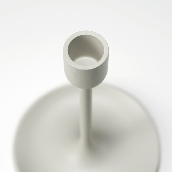FULLTALIG - FULLTALIG Candlestick, set of 3, light grey-beige
