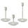FULLTALIG candlestick, set of 3, light grey-beige