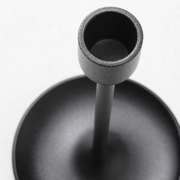 FULLTALIG candlestick, set of 3, black