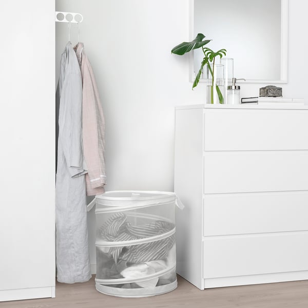 FYLLEN laundry basket, white, 79 l