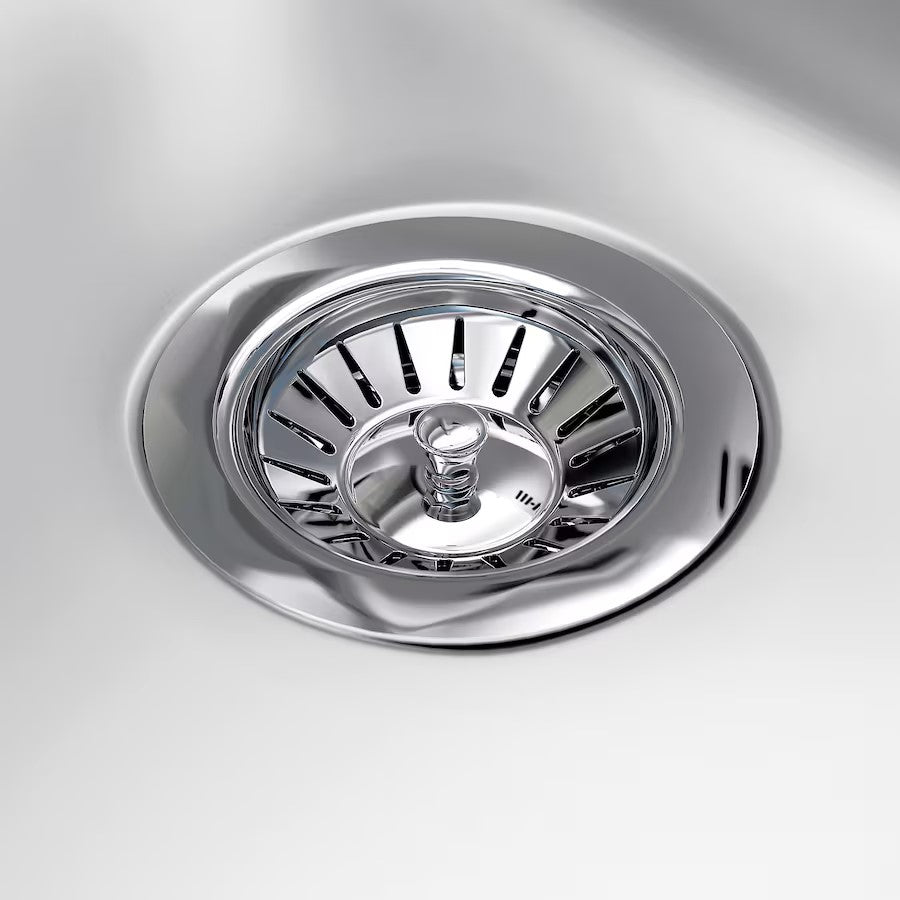 FYNDIG 1 bowl inset sink with drainer, stainless steel, 70x50 cm