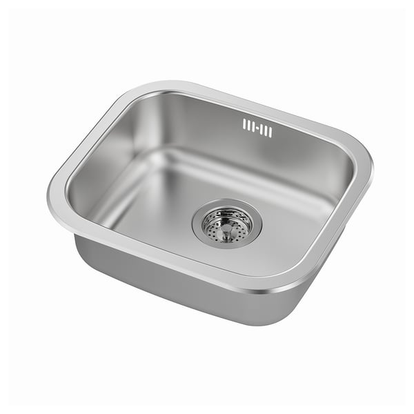 FYNDIG inset sink, 1 bowl, stainless steel, 46x40 cm