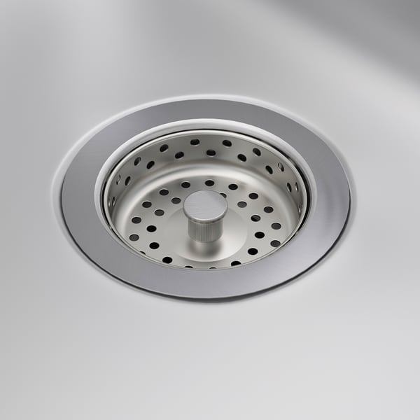 FYNDIG inset sink, 1 bowl with drainboard, stainless steel, 70x50 cm