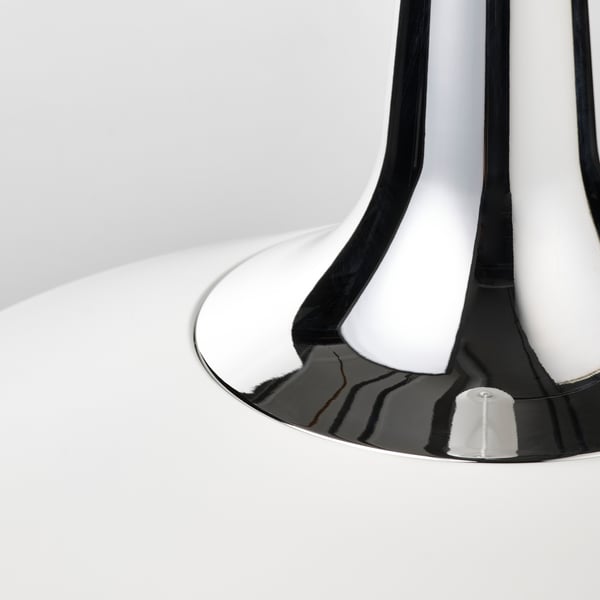 FYRTIOFYRA pendant lamp, chrome effect/white, 38 cm
