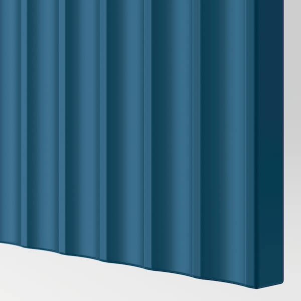 FYRUDDEN door with hinges, blue, 50x195 cm