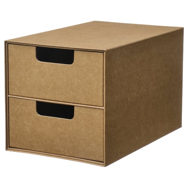 GÄRDESGÅRD mini chest with 2 drawers, natural, 16x25 cm