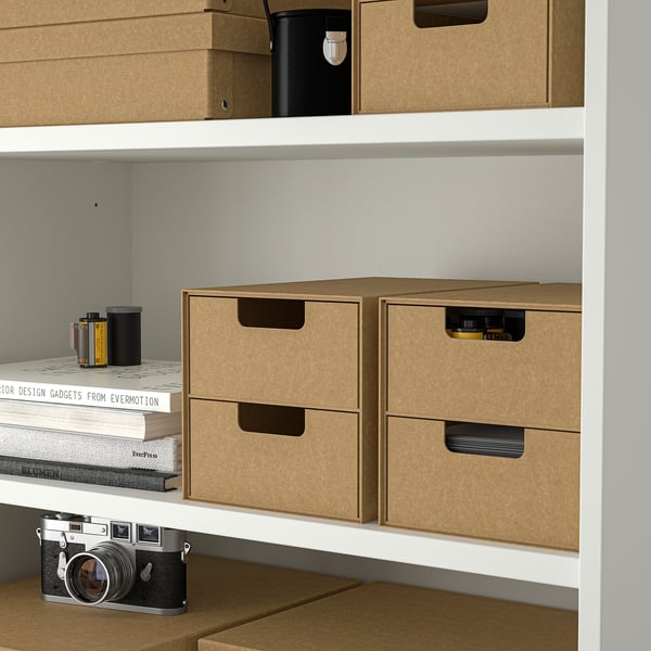 GÄRDESGÅRD mini chest with 2 drawers, natural, 16x25 cm