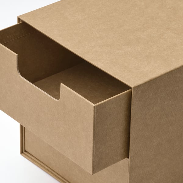 GÄRDESGÅRD mini chest with 2 drawers, natural, 16x25 cm