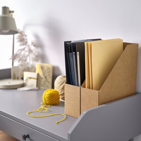 GÄRDESGÅRD magazine file, natural, 10x31x25 cm, 2 pack