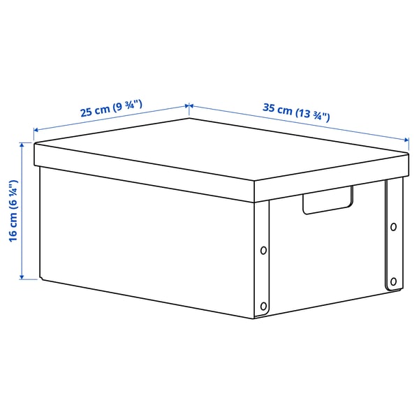 GÄRDESGÅRD storage box with lid, natural, 25x35x16 cm
