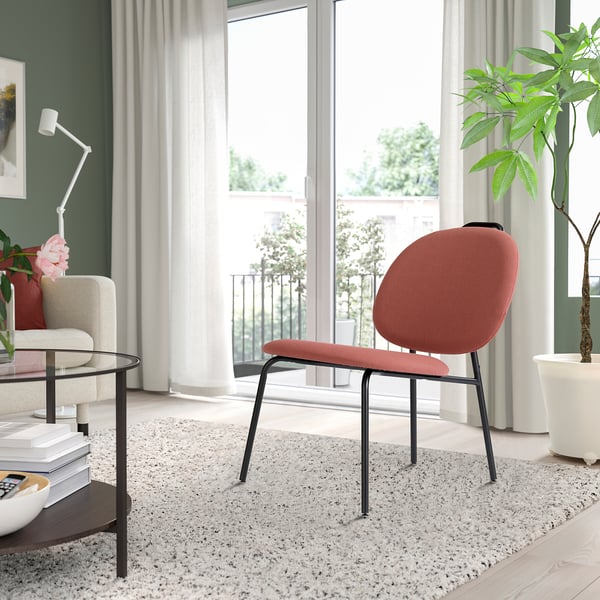GÄVLE easy chair, Diseröd red, 54x70x68 cm