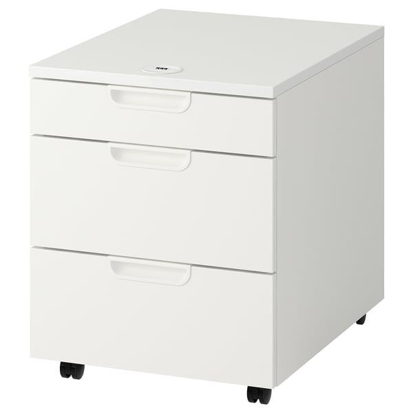 GALANT drawer unit on castors, white, 45x55 cm