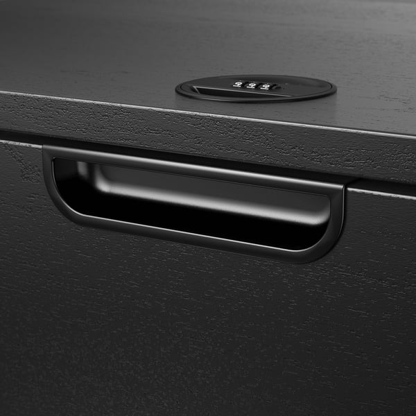 GALANT drawer unit, black stained ash veneer, 80x80 cm