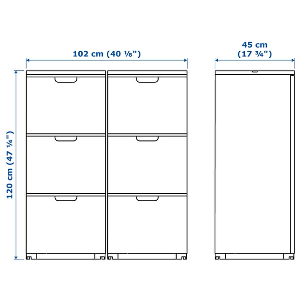 GALANT storage combination with filing, white, 102x120 cm