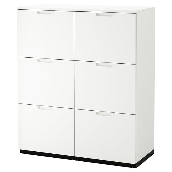 GALANT storage combination with filing, white, 102x120 cm