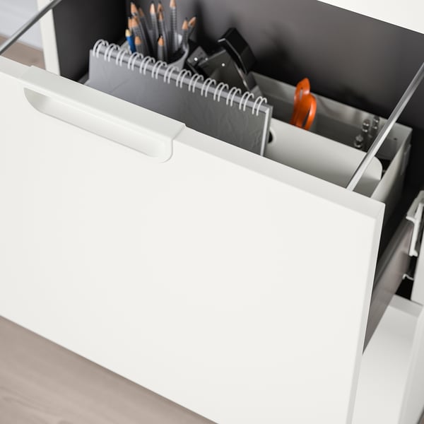GALANT storage combination with filing, white, 102x120 cm
